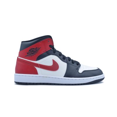 wmns air jordan 1 mid "gym red off noir"