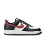nike air force 1 '07 "black & dark team red"