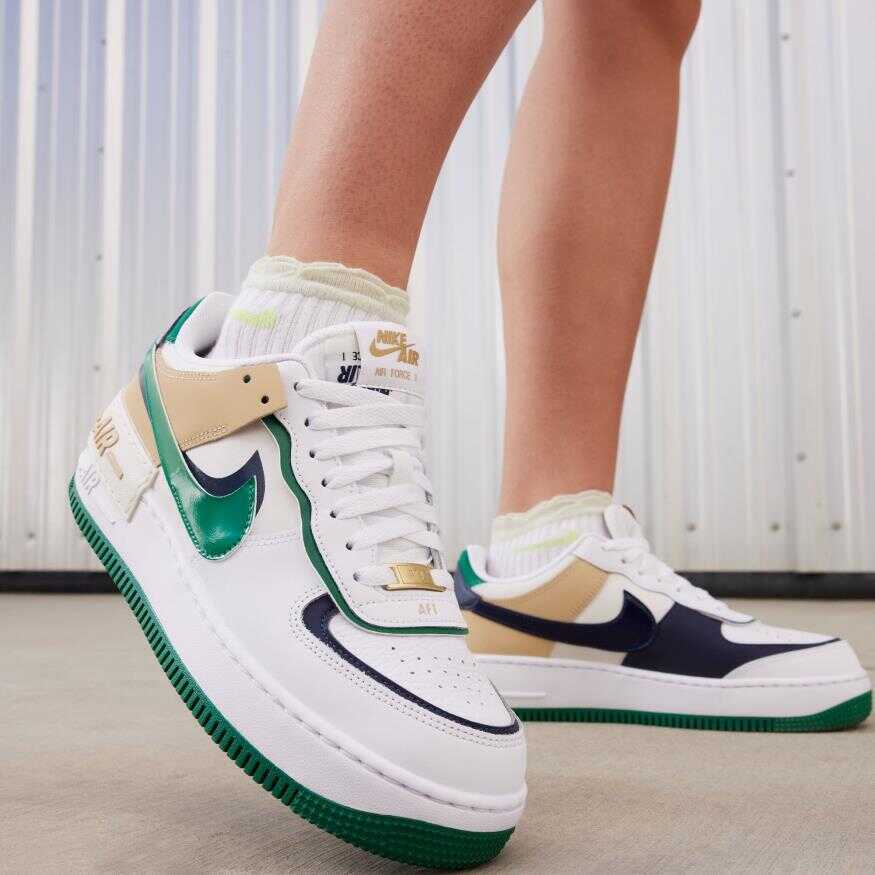 nike wmns air force 1 shadow "white malachite"