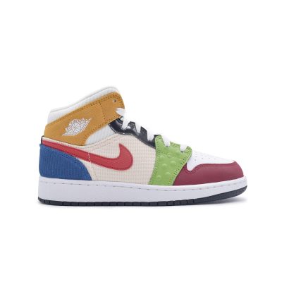 air jordan 1 mid gs "patchwork"
