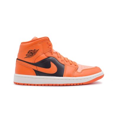 wmns air jordan 1 mid "orange black"
